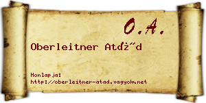 Oberleitner Atád névjegykártya